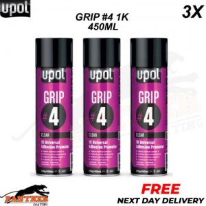 3x Upol GRIP#4 Universal Adhesion Promoter Aerosol - 450ml