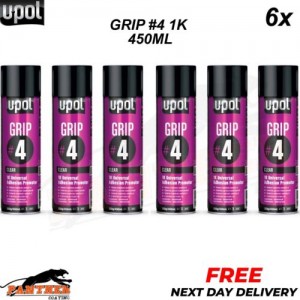 6x Upol GRIP#4 Universal Adhesion Promoter Aerosol - 450ml