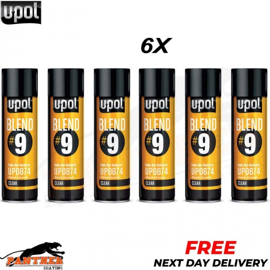 6x Fade Out Thinner UPOL Blend#9 Transparent Blending Clear Aerosol 450ML