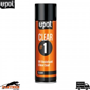 UPOL CLEAR #1 1k Clear Lacquer Clearcoat Aerosol 450ml U-POL UV Resistant