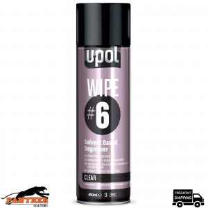 UPOL Wipe #6 Solvent Based Degreaser - 450ml Aerosol Panel Wipe Cleaner