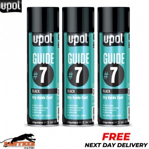 3x Upol Guide #7 Dry Guide Coat Dry Or Wet Filler Paint Defect Aerosol - 450ml