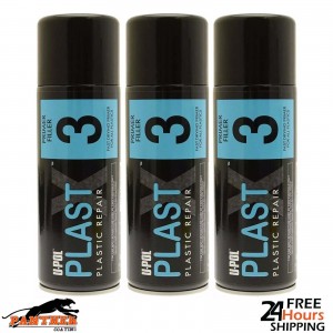 3x Upol PlastX3 Primer Filler Aerosol Plastic Bumper/Trim Paint PLAS/3 400ml