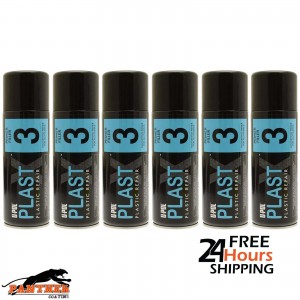 6x Upol PlastX3 Primer Filler Aerosol Plastic Bumper/Trim Paint PLAS/3 400ml