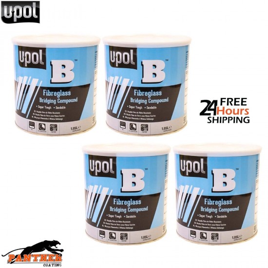 U-POL B FIBRE GLASS FILLER 1.85LTR x 4