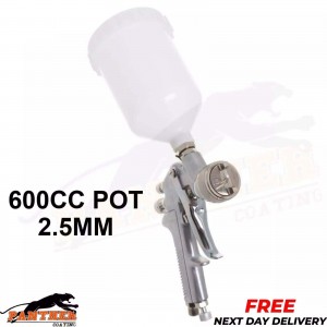 FAST MOVER TOOLS FMT4001G2.5 CONVENTIONAL GRAVITY SPRAY GUN, 600CC POT, 2.5MM