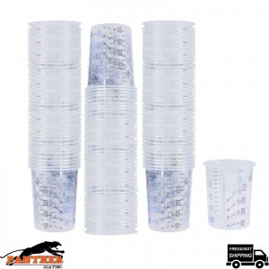 Plastic Polypropylene Paint Mixing Cups 600cc PACK-50