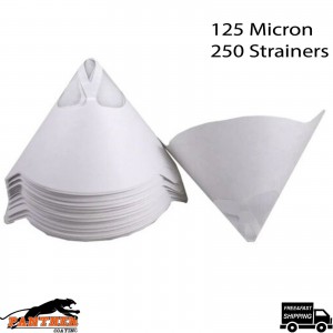 250x Paper Paint Strainer Filter 125 Micron Fine Mesh Paper Filter