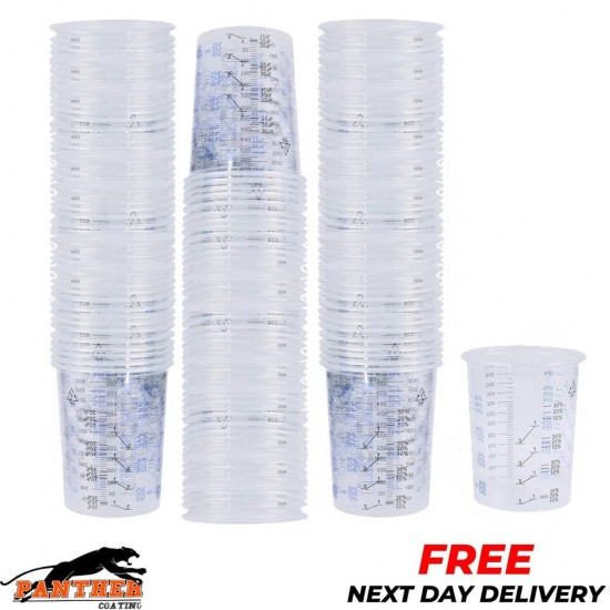 Plastic Polypropylene Paint Mixing Cups 600cc BOX OF 1000