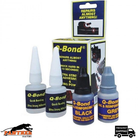 Q-Bond Glue & Powder Repair Kit Super Strength Metal Glass Wood Multipurpose QB2