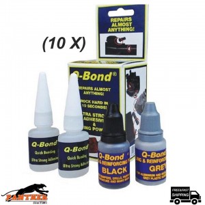10 x Q-Bond Glue & Powder Repair Kit Super Strength Metal Glass Wood QB2