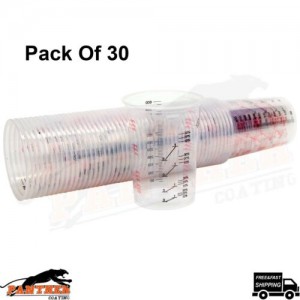 30x PAINT MIXING CUPS PLASTIC 600CC Polypropylene Paint Mixing Cups