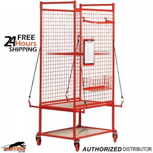 KK10 PARTCART Heavy Duty Mobile Parts Cart Adjustable Body Shop Storage