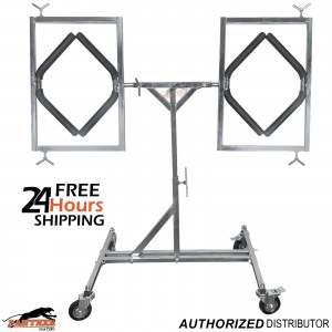 Adjustable 360° Rotating Wheel Stand for Tyre Painting Detailing Workshop