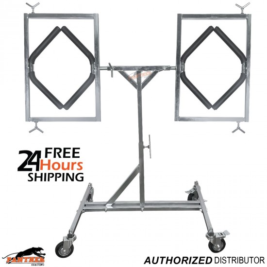 Adjustable 360° Rotating Wheel Stand for Tyre Painting Detailing Workshop