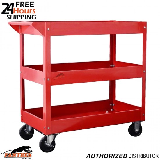 KK18 Heavy Duty Three Tier Tool Trolley Mobile Garage Workshop Cart