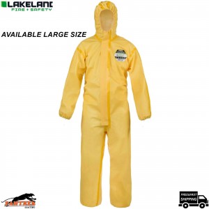 Lakeland ChemMax 1EB Suit – Zip Front – Elastic Cuffs Hood Ankles – Large