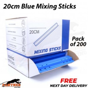 BLUE PLASTIC PAINT MIXING STICKS 20 CM PACKS OF 200