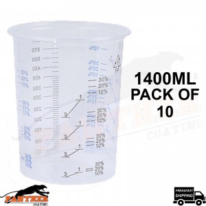 10x MIXING CUPS 1400ml Paint Mixing Plastic Cups