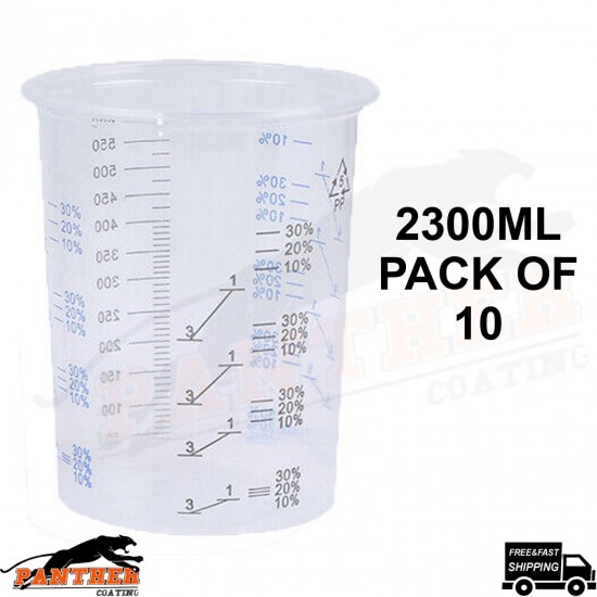 10x Paint Mixing Cups 2300ml Pack of 10