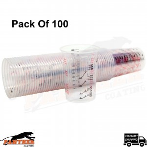 Plastic Polypropylene Paint Mixing Cups 600cc Pack of 100 fast delivery