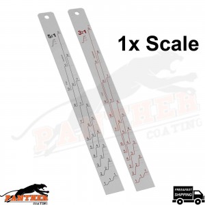 Paint Mixing Measuring Stick Double-Sided Aluminum Ratio 3:1 / 5:1