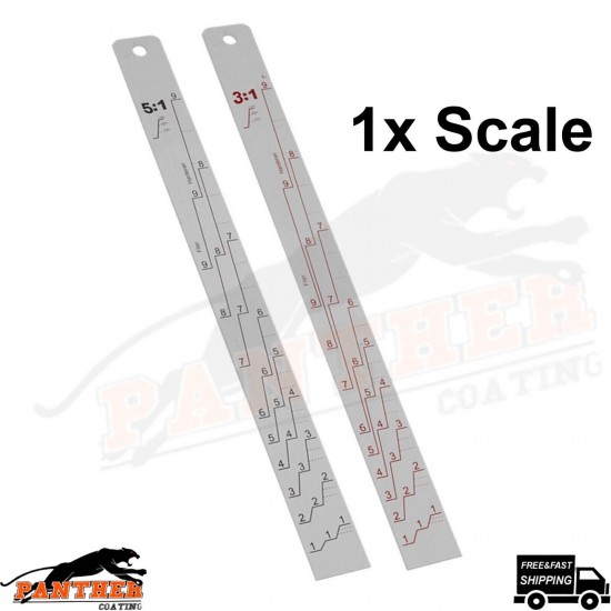 Paint Mixing Measuring Stick Double-Sided Aluminum Ratio 3:1 / 5:1