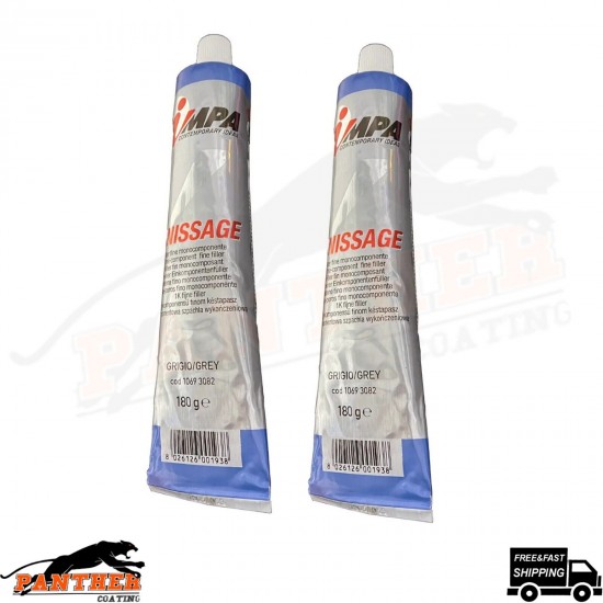 Impa 2X Fast Grey 1K Tube Fine Stopper Filler Car Repair Paint Finissage 180g