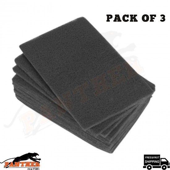 3x Scotchbrite Abrasive Scuff Finishing Preparation Scotch Pads Grey P600 Fine