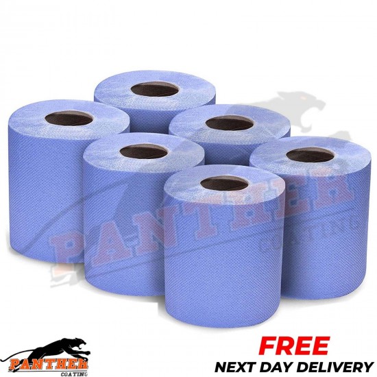 2 PLY BLUE CENTREFEED ROLLS (X6) 150M X 180MM