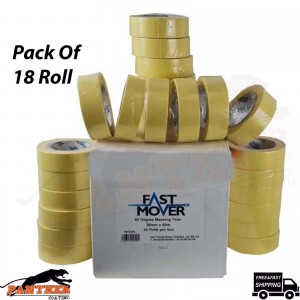 FAST MOVER FMT MASKING TAPE 80 DEGREES 36MM X 50MTRS 18rolls