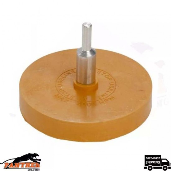 FAST MOVER TOOLS FMT5009 ERASER RUBBER WHEEL 84MM, 5/16 THREAD,& 6MM ARBOR