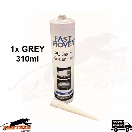 1X FAST MOVER PU SEAM SELAER CARTRIDGE GREY (310ML) CAR BODY Adhesive & Sealant