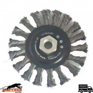 FAST MOVER TOOLS, (FMTZIPBLACK) ZIP WIRE BRUSH WHEEL, BLACK, 115MM M14 THREAD