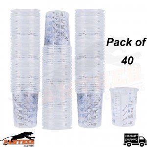 40x 600ml Plastic Paint Mixing cups Car Paint Plastic Mixing Cups 600ML