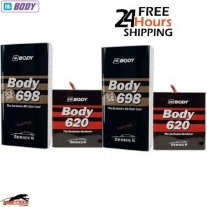 2X HB BODY 698 CLEAR HS SR 2:1 2K CLEARCOAT WITH 620 HARDENER - 2X 7.5L KITS