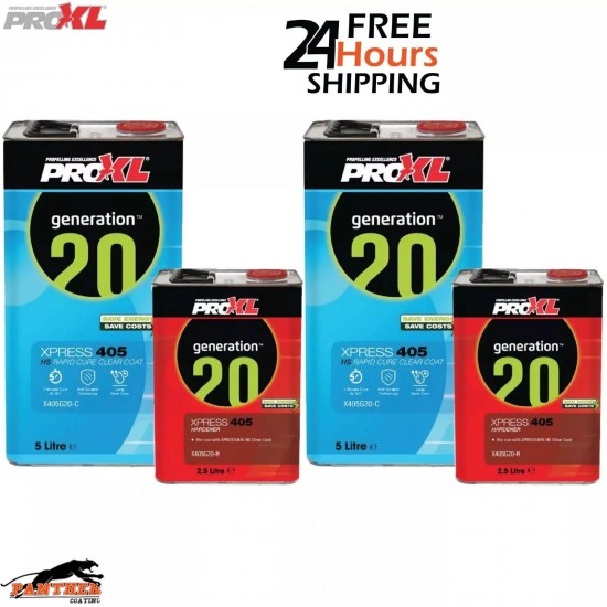 2X PROXL XPRESS405 – HS ANTI-SCRATCH RAPID CLEAR COAT KIT (7.5lt)