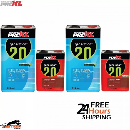 2X Proxl generation 20 ClearCoats XPRESS605 – VHS RAPID CLEAR COAT 7.5 LITRE KIT