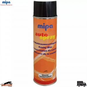 MIPA BROWN CAVITY WAX BODY PROTECTION SPRAY AEROSOL 500ML + EXTENSION NOZZLE