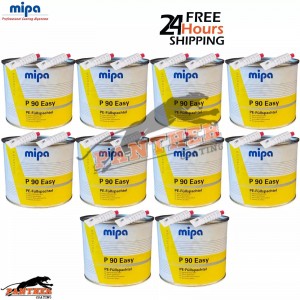 10X MIPA P90 EASY BODY FILLER 4KG - PE high build body filler including hardener