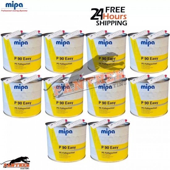 10X MIPA P90 EASY BODY FILLER 4KG - PE high build body filler including hardener