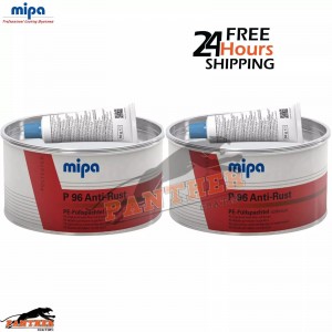 2X MIPA P96 ANTI RUST FILLER 2KG WITH HARDENER - ANTI CORROSIVE CAR BODY FILLER