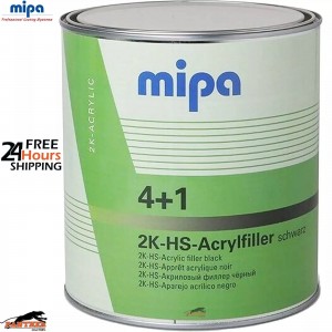 MIPA 4+1 ACRY FILLER HIGH BUILD 2K PRIMER 3L - BLACK *FREE NEXT DAY DELIVERY*