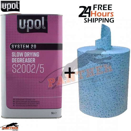 UPOL SYSTEM 20 SLOW DRYING DEGREASER S2002/5 -WITH STARCHEM PREMIUM SOLVENT WIPE