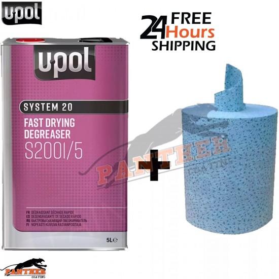 UPOL SYSTEM 20 FAST DRYING DEGRASER S2001/5 - WITH STARCHEM PREMIUM SOLVENT WIPE