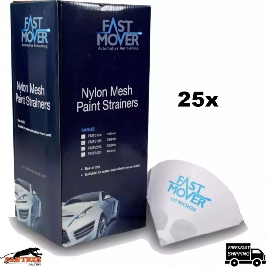25x Paint Strainers Fast Movers FMT5190 190 Micron