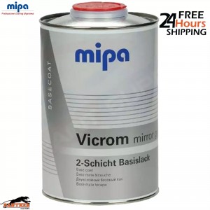 MIPA VICROM MIRROR GLAZE PAINT 1L SILVER ALLOY CHROME EFFECT BASECOAT 242910003
