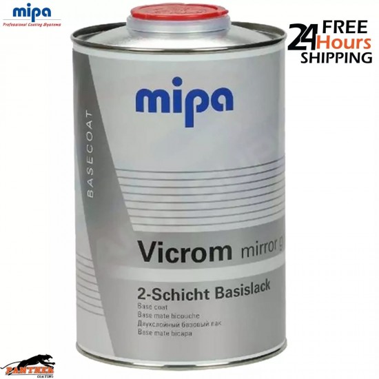 MIPA VICROM MIRROR GLAZE PAINT 1L SILVER ALLOY CHROME EFFECT BASECOAT 242910003