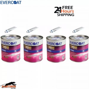 4 X EVERCOAT 101341 RAGE ULTRA BODY FILLER BEIGE WITH BPO HARDENER 3L
