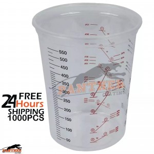 1000 x Starchem Paint Mixing Cups 600ml Plastic Graduated With Ratios 600cc